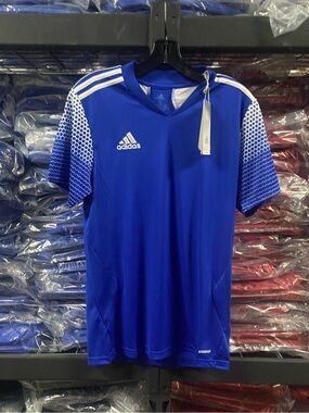Adidas Regista 20 Soccer Jersey NWT Blue White Men’s Small Aeroready FI4554